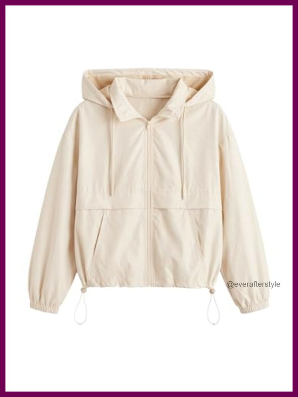 Women's Windbreaker Jacket Zip Up Hoodie with Pockets